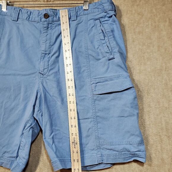 Tommy Bahama Shorts Mens 38 Blue Cargo Regular Fit Flat Front Embroidered Logo - Picture 5 of 10